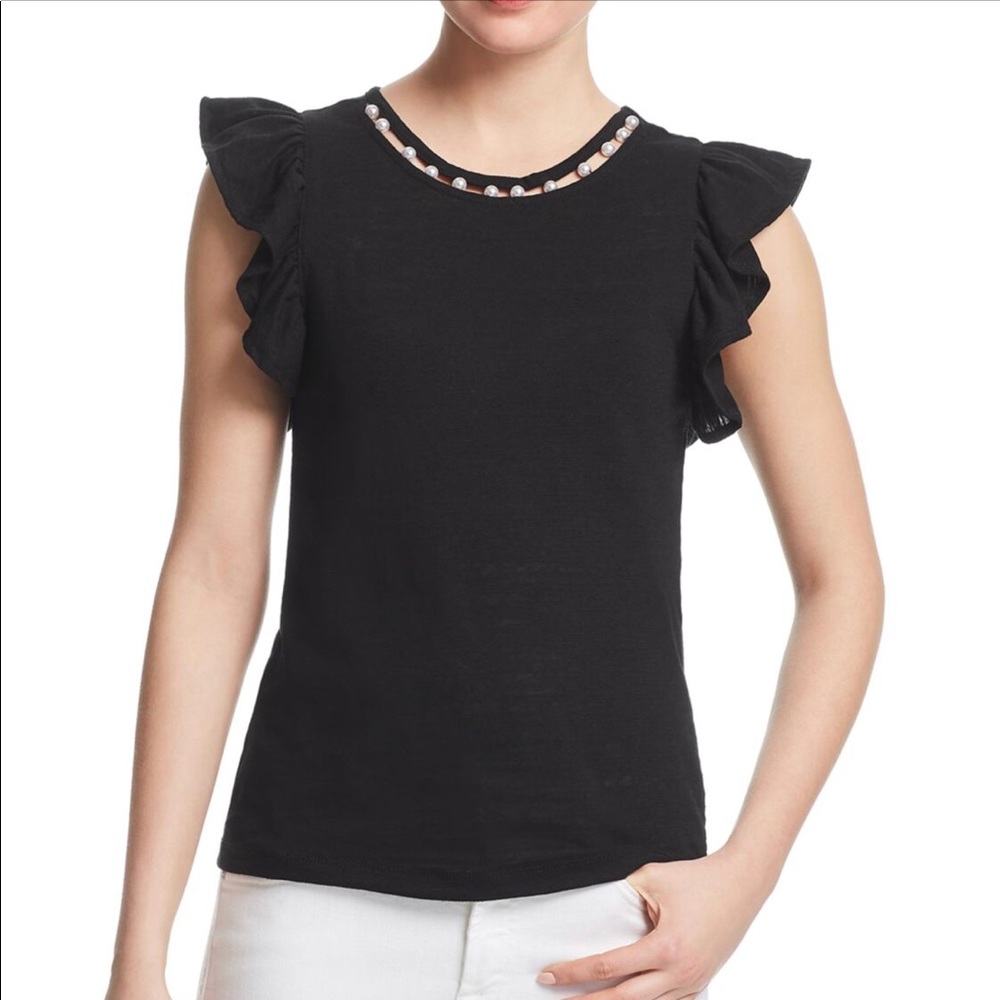 Nwt embellished flutter tee